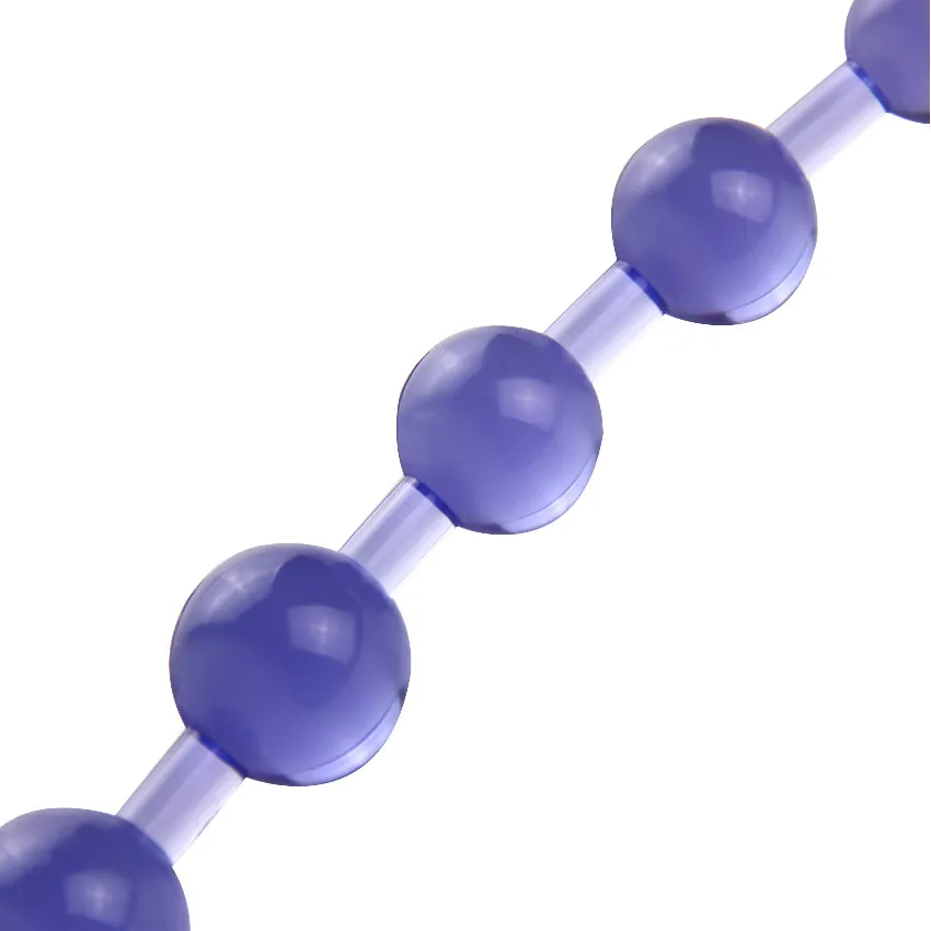 Dropship X 10 Beads Graduated Anal Beads 11 Inch - Purple to Sell