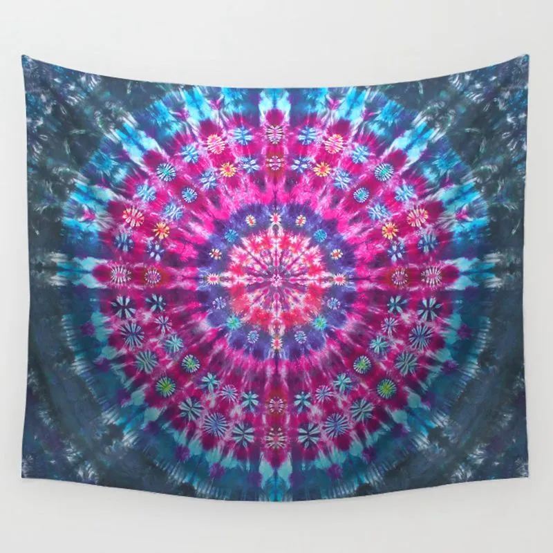 Indischer Mandala-Wandteppich, farbenfroher Bohemian-Wandteppich, ethnischer Wandteppich, moderne Stoffdekoration für Zimmer, Wohnheim, Zuhause