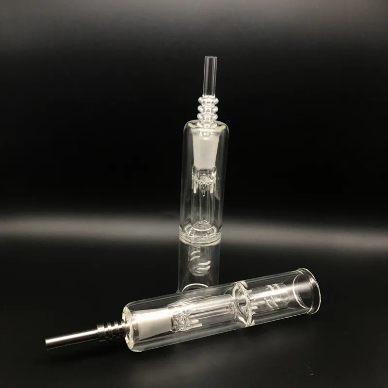 Mini NC -satser med 14mm Titanium Nail Quartz Nail Grade 2 Koncentrat Titan Tip Quartz Tips för NC DAB Rigs Water Pipes4281448