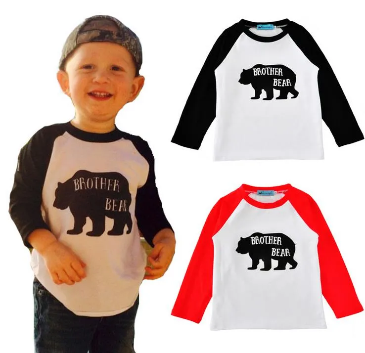 New Spring Autumn Ins Baby Kids Cartoon Letters T-shirt Ragazzi Ragazza manica lunga in cotone Top Tee T-shirt Abbigliamento per bambini Magliette