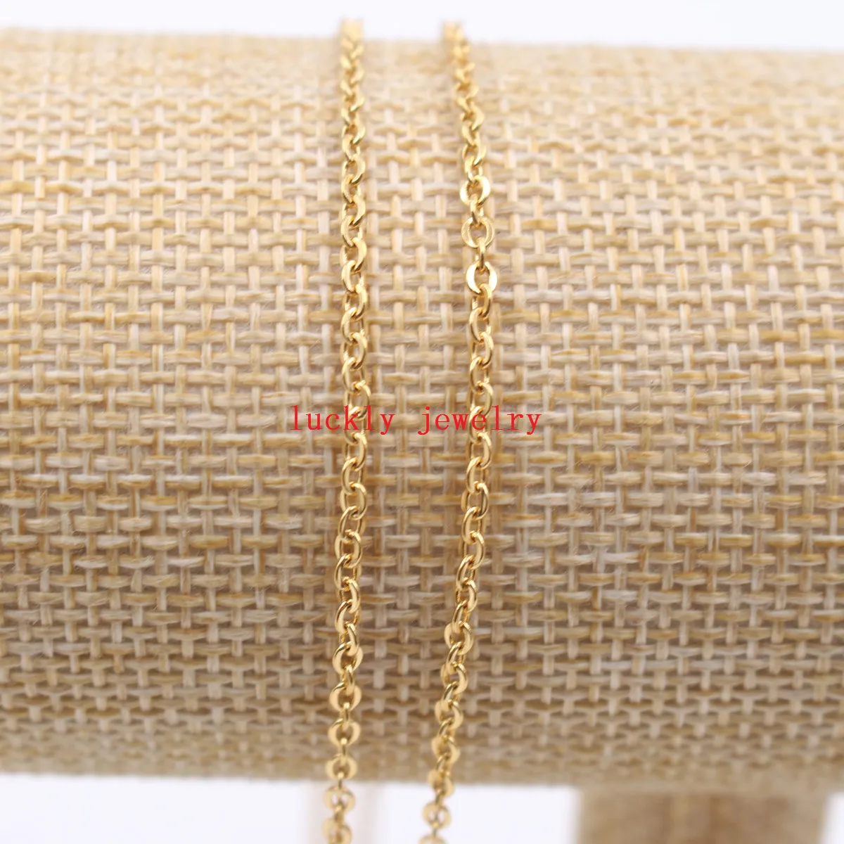 10 stücke los in Großhandel Edelstahl Gold dünn 2mm 18 zoll starke flache ovale Kette Halskette Frauen Schmuck
