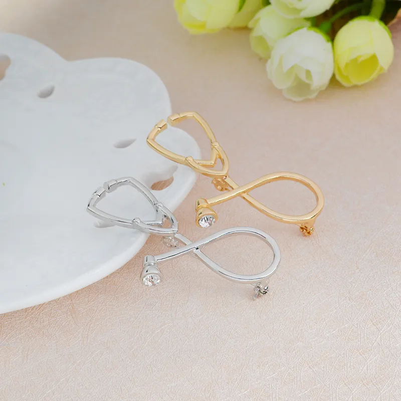 Nurse Registered Heart Beat Stethoscope Pin Brooch Badge RN Nursery Graduation Gift