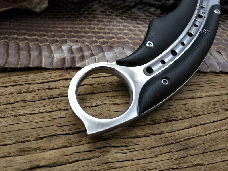 LCM66 Lustro Light Scorpion Claw Nóż Todd Begg Outdoor Camping Jungle Survival Battle Karambit Stałe Ostrze Noże Noże Obroty