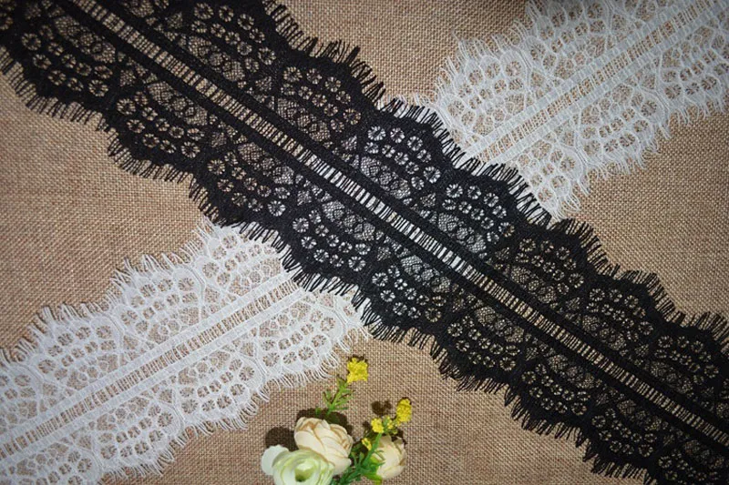 10cm Wide Mesh Lace Fabric Lace Trim Eyelash Lace Inelastic Embroidered Ribbon 3M DIY Decoration Sewing Accessories ZA2802