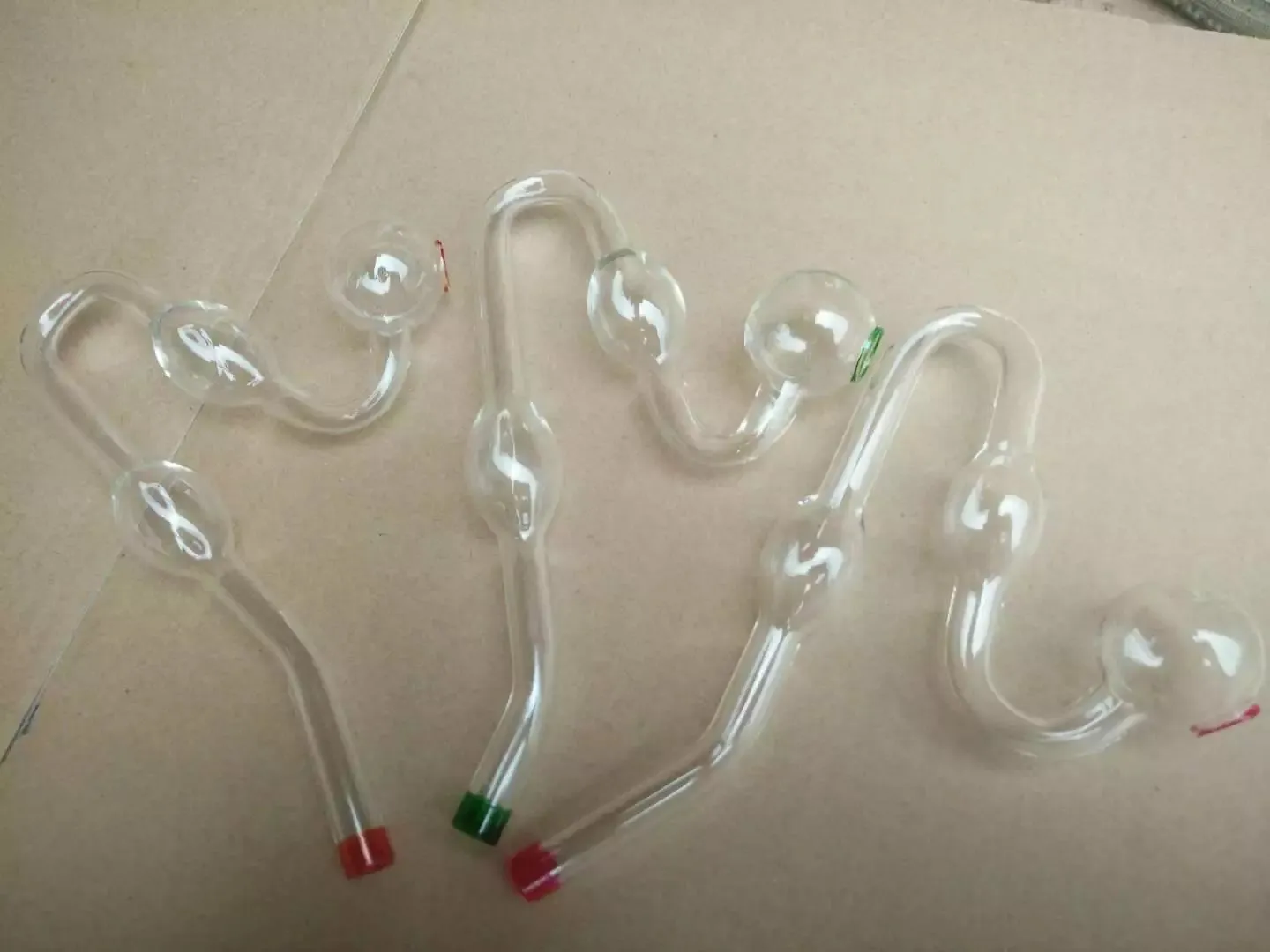 Colorful curving glass pipe gourd Smoking Handle Pipes Curved Mini Smoking Pipes Hand Blown Recycler Best Oil Burner