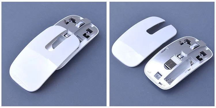 Mini Ultra Slim Wireless Wireless 2.4GHz Kit Kit de Mouse para Desktop Portátil PC preto e branco opção
