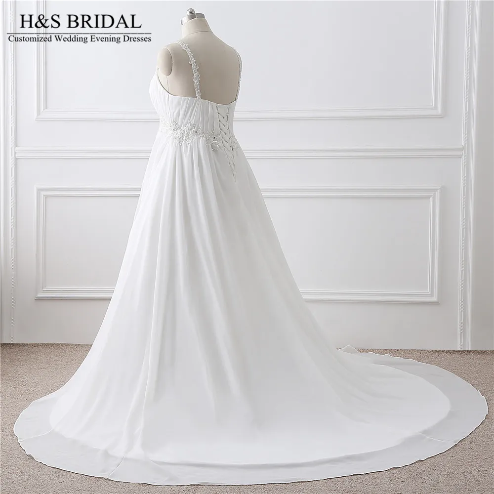 Sweetheart Chiffon Plus Size Wedding Dress Vestido De Noiva Lace ...
