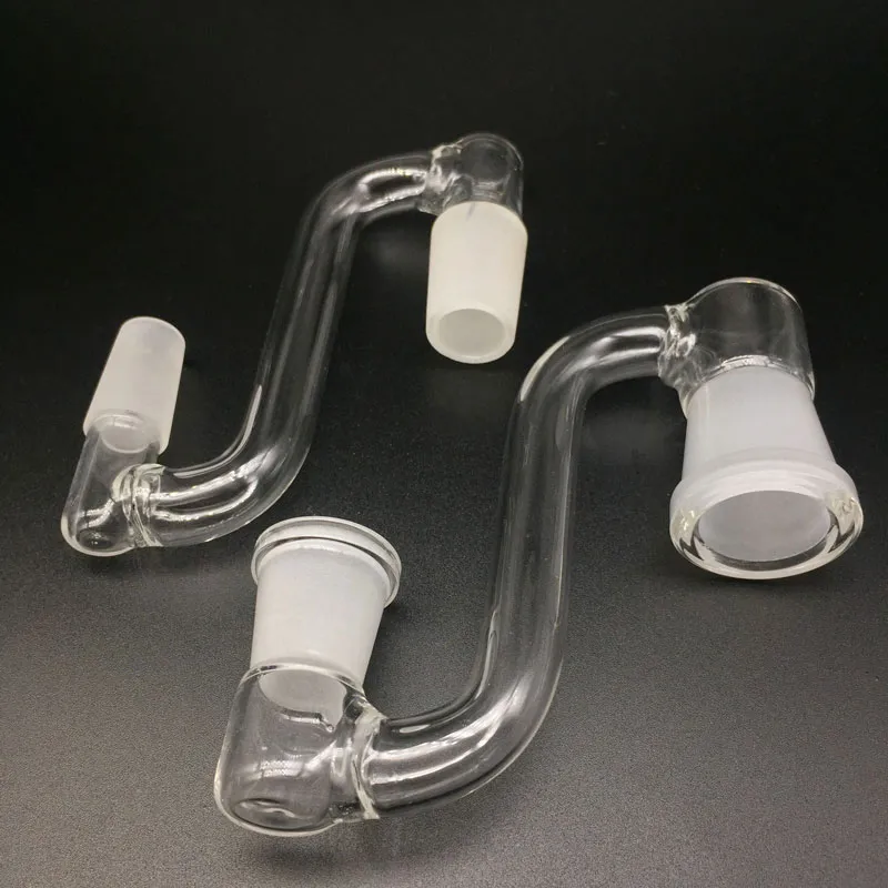 Glas-Dropdown-Adapter, 14,4 mm, 18,8 mm, männlich, weiblich, Glas-Dropdown-Adapter für abgeschrägte Kanten, Quarz-Banger-Glasrohre, Bohrinseln