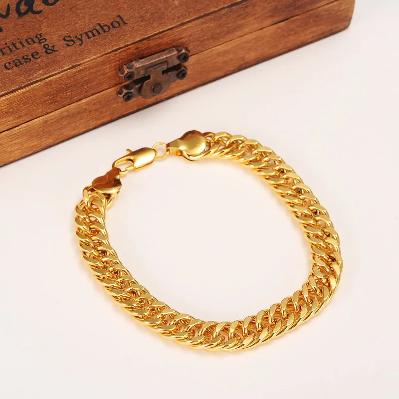 14k Gold Finish Heavy 10mm Miami Cuban Link Chain Necklace Bracelet Various SetE 325r