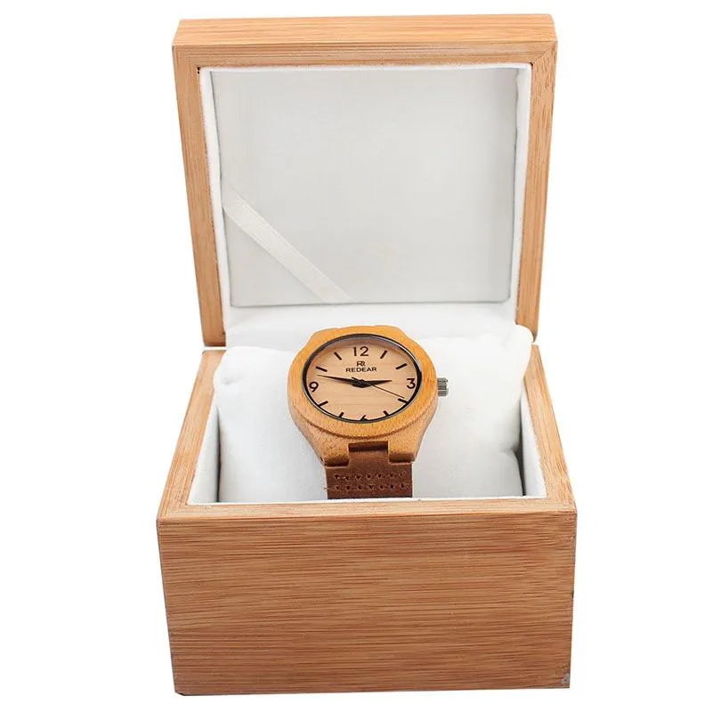 Natural bamboo flip watch box high-grade watch gift packaging bamboo watches box241H