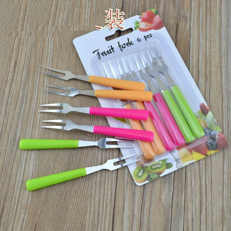 Rvs Fruit Forks Set Mini Cake Dessert Vork Keuken Snacks Salade Gereedschap Restaurant Cafetaria Home Stafelen