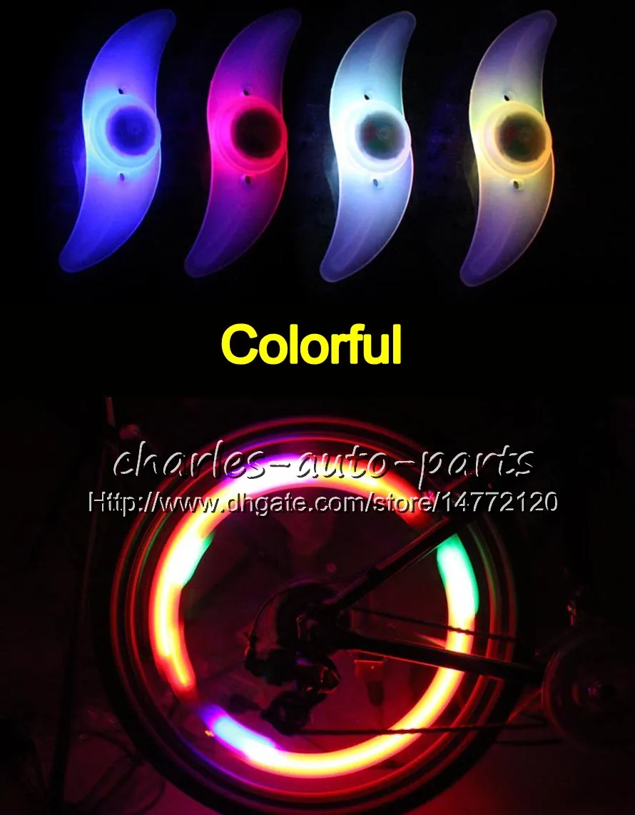 1USD LED Flash Band Licht Fiets Wiel Ventieldop Licht Auto Fiets Motor Motorfiets LED Wiel Band lamp Auto Licht 9 colo6118063