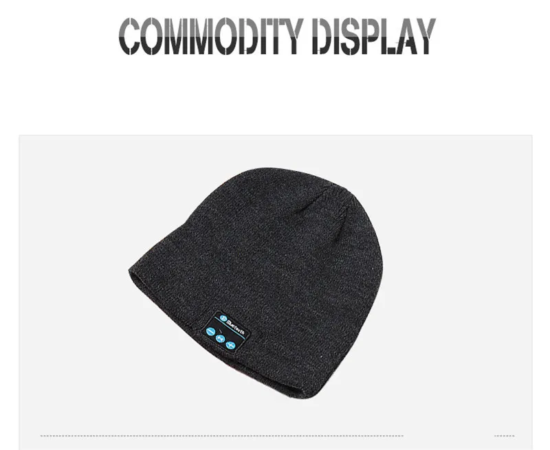 Bluetooth Hat Music Beanie Cap Bluetooth V4.1 Écouteur stéréo sans fil Haut-parleur Microphone Mains libres pour tous les téléphones intelligents Music Hat