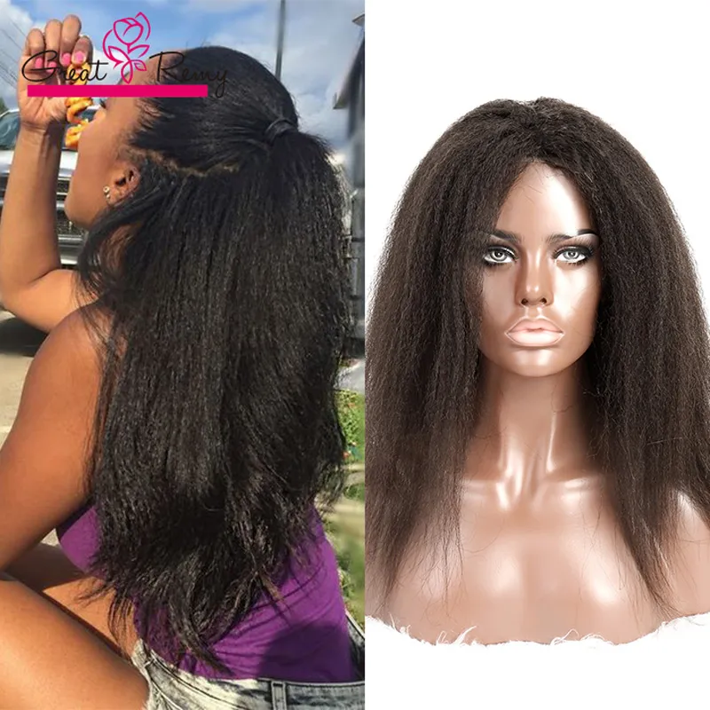 변태 스트레이트 프런트 레이스 가발 Glueless 전체 Lacewigs Virgin Malaysion 인간의 머리카락 Lacewig greatremy dropshipping