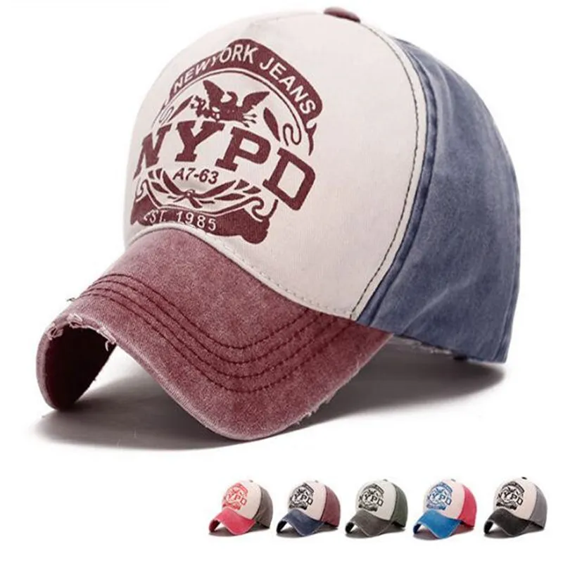 Хип-хоп Письма Бейсболка Установлены Спортивные Повседневные Бейсболки Мода Уличные головные уборы Регулируемый размер Хлопок Sun Hat NYPD Открытый Hat DHL