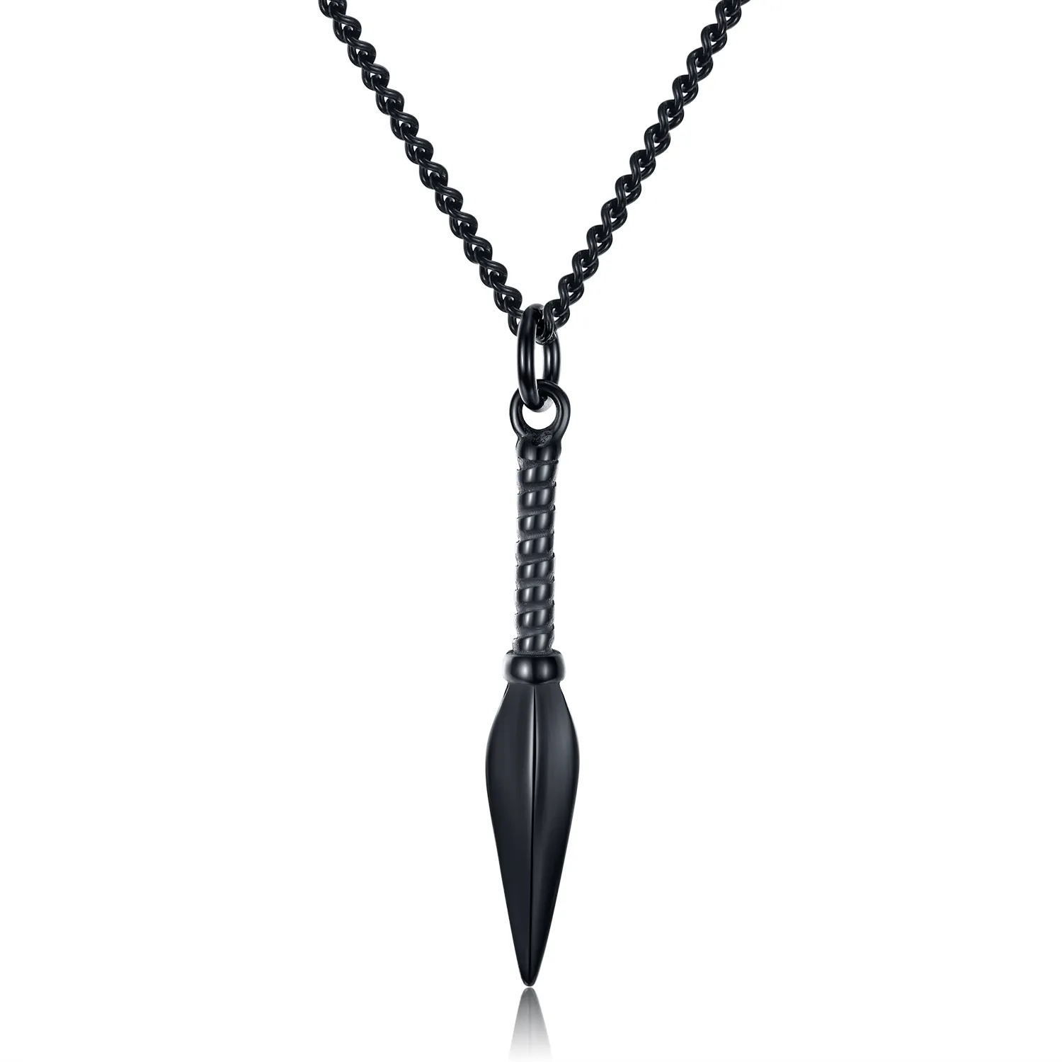 48mm Viking Spearhead Necklace in Stainless Steel - Silver, Gold, Black
