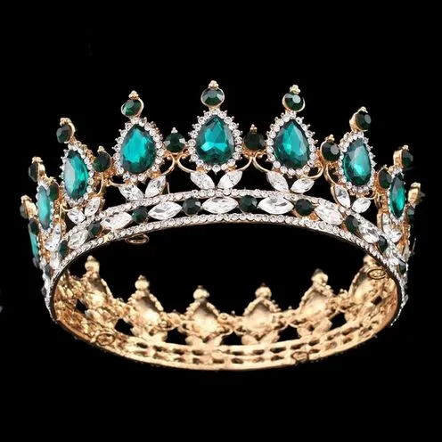 Spettacolo a cerchio completo Tiara trasparente strass austriaci Re Regina Corona nuziale Corona nuziale Costume Party Art Deco5985385