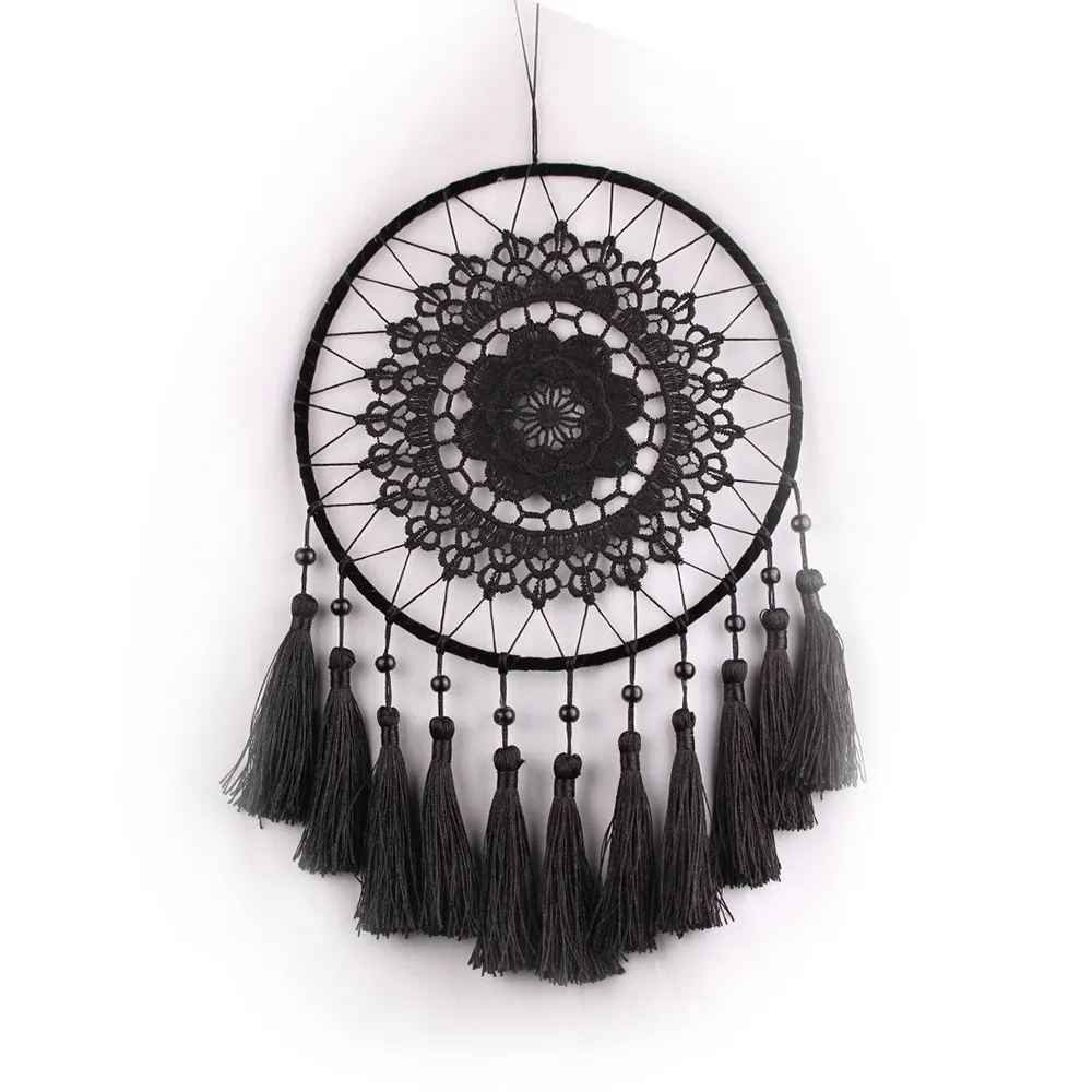 Dream Catcher Fatto a mano Artigianato tessuto a mano Appeso a parete Ornamento fiore dreamcatchers Decorazione domestica Craft Grande Cerchio Dreamcatcher 122114