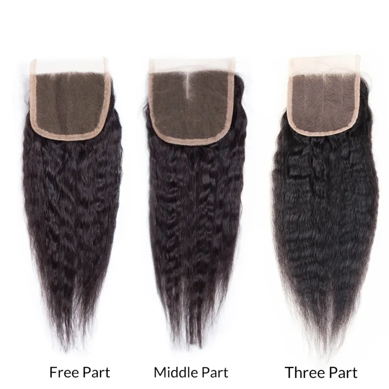 Mongolskie dziewicze ludzkie włosy Tissag koronkowe zamknięcie 4 wiązki z górną koronkową zamknięciem ludzkie włosy perwersyjne proste splotki SHI381425580041