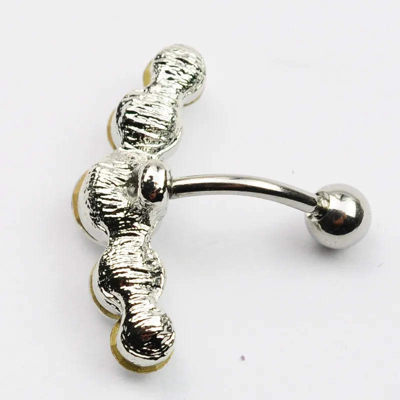 Yyjff d0650 1 renk açık göbek yüzüğü piercing vücut mücevher göbeği ile güzel stil
