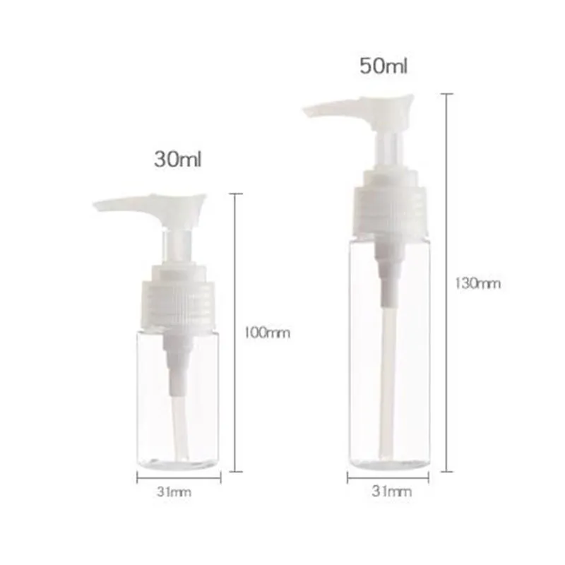 Rechargeable Protable 30 ml 50 ml savon shampooing lotion mousse eau plastique pressé pompe vaporisateur bouteille rechargeable bouteille F20172043