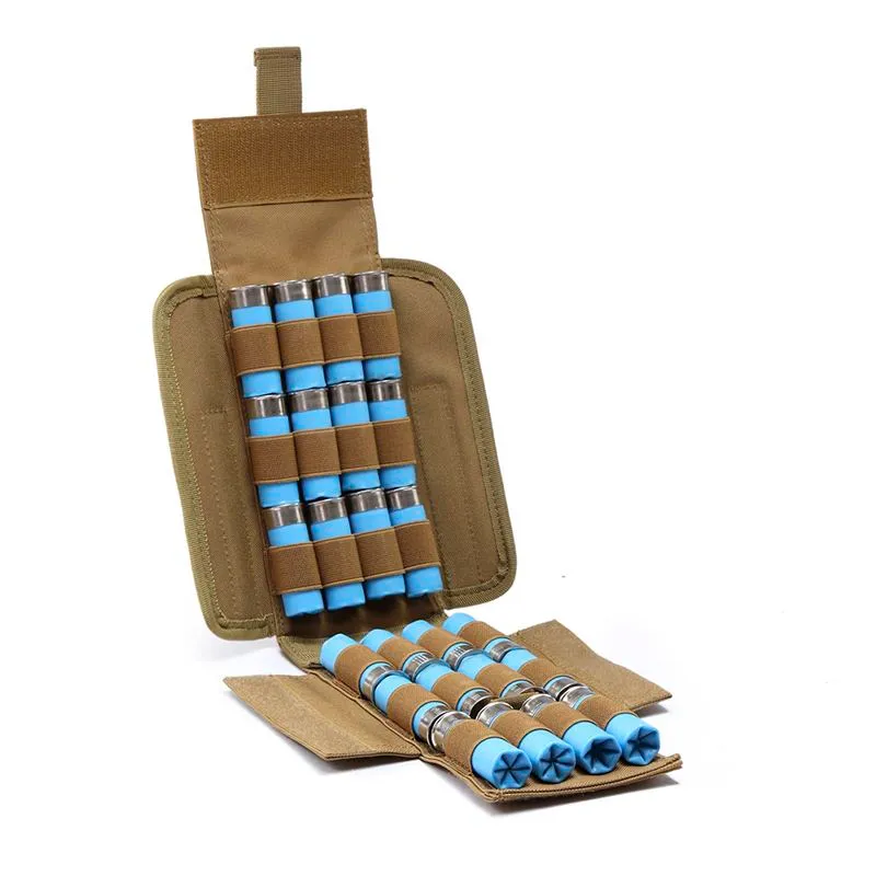 Munizioni per armi da caccia Molle 25 Round 12GA 12 Gauge Ammo Shells Shotgun Reload Magazine Sacchetti