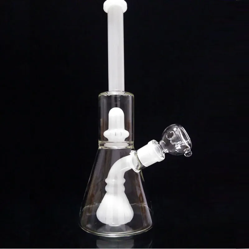 heady bong bubbler bong perc beaker bong 12'' white inner multifunctional beaker base bong beaker water pipe glass water bong for smoking