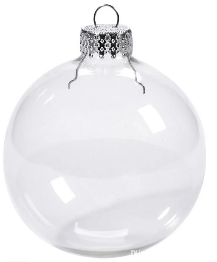 Kerst Xmas Glass Ballen Decoratie 80mm Kerstballen Clear Glass Balls 3 