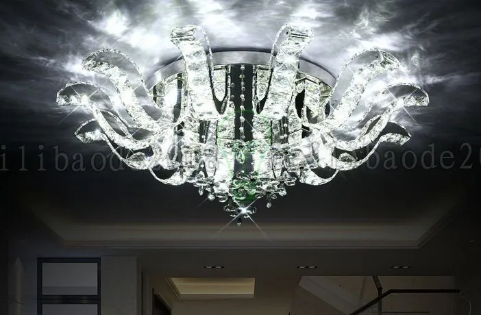 BE51, lámparas de cristal LED redondas creativas simples modernas, lámparas de techo, pétalos para sala de estar, habitación de matrimonio, dormitorio principal, luces de restaurante