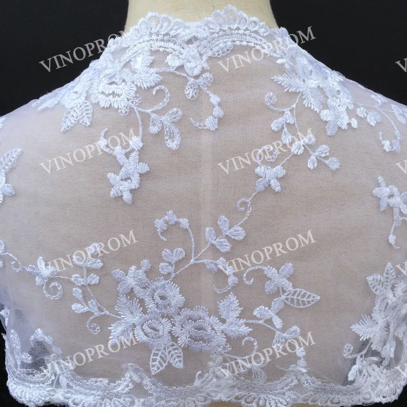 High Quality Short Sleeve Gorgoeous Lace Bridal Ladies Jackets for Wedding Bridal Accessories
