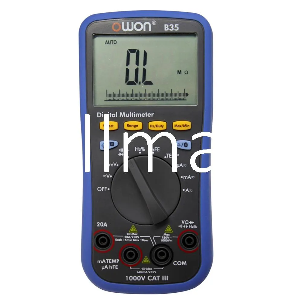 Freeshipping large LCD B35 Multimeter Bluetooth mobile app download datalogger + DMM