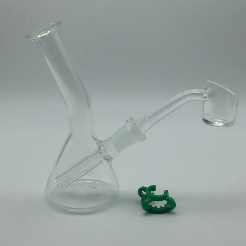 4.0 Inch Mini Glass Beaker Bongs With free 4mm Quartz Banger Nail & Keck Clips Oil Rigs Glass Bongs Glass Water Pipes
