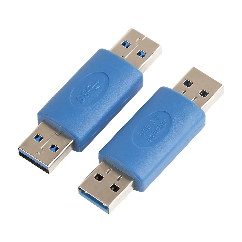 ZJT53 Hochgeschwindigkeits-USB 3.0-A-Stecker-Stecker-Kabeladapter F/F USB-Verlängerungskabelanschluss, unterstützt USB 2.0