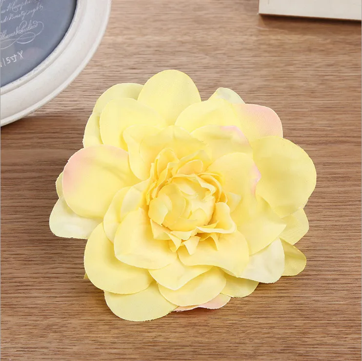 Big Artificial Emulational Silk Dahlia Flower Head Wedding Decoration DIY Wreath Gift Box Scrapbooking Craft Fake Flower