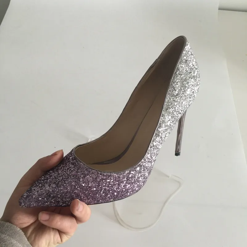Zapatos de tacón con purpurina