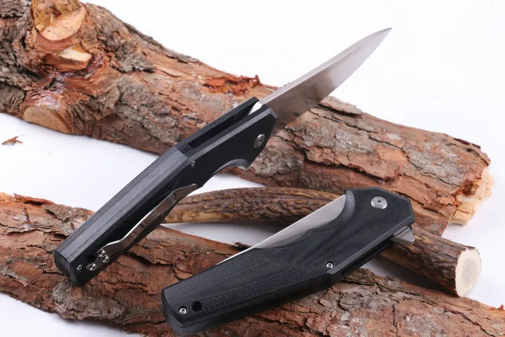 Topkwaliteit Flipper Folding Mes 440C 58HRC Satin Blade G10 Handvat EDC Pocket Mes Survival Tactical Folding Messen Gift