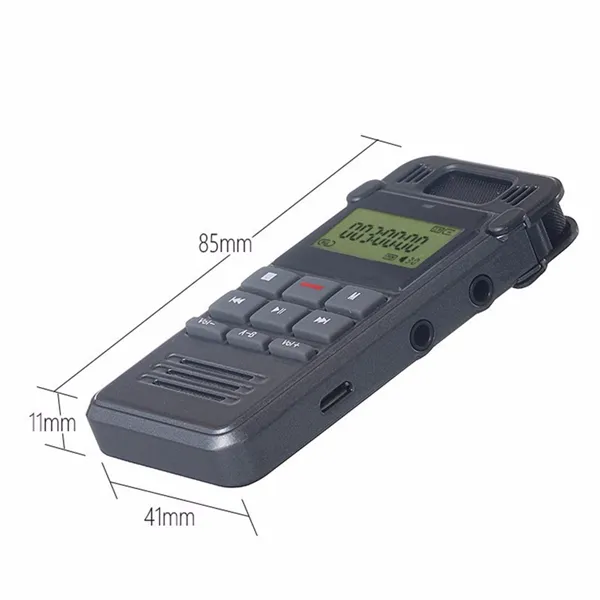 Redukcja szumów 8 GB HD Digital Audio Recorder Mini Dyktaphone Nagrywanie telefoniczne z wyświetlaczem LCD Odtwarzacz MP3 w polu detalicznym