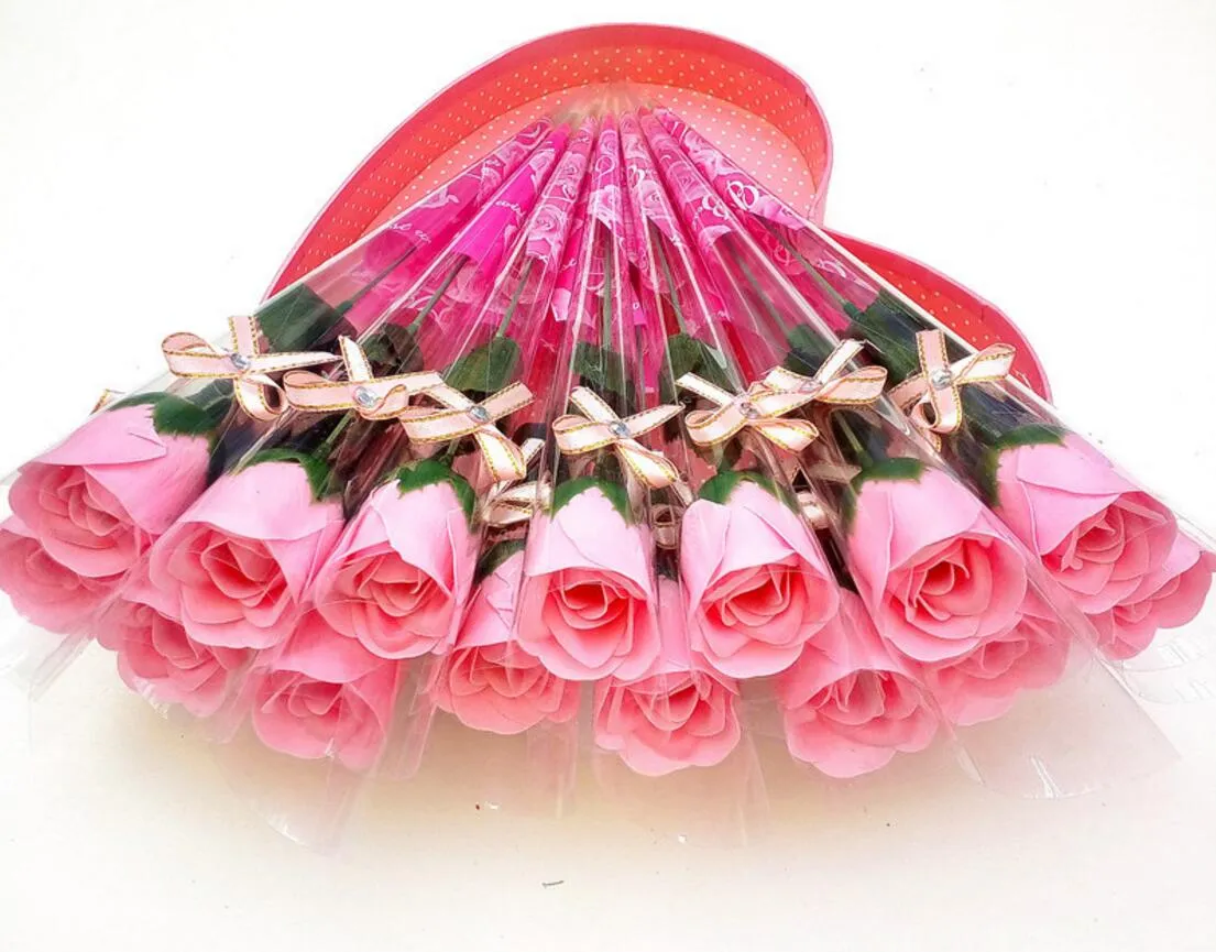 Artificial Soap Rose Flower For Wedding Party Birthday Souvenirs Gifts Favor Home Decoration