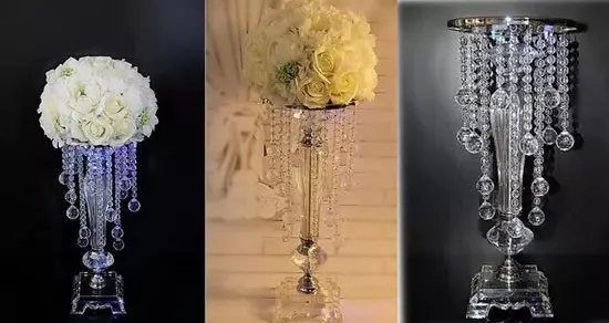 newest product ! Tall Acrylic Flower Stands Wedding floor stand Centerpieces for weddings decoration