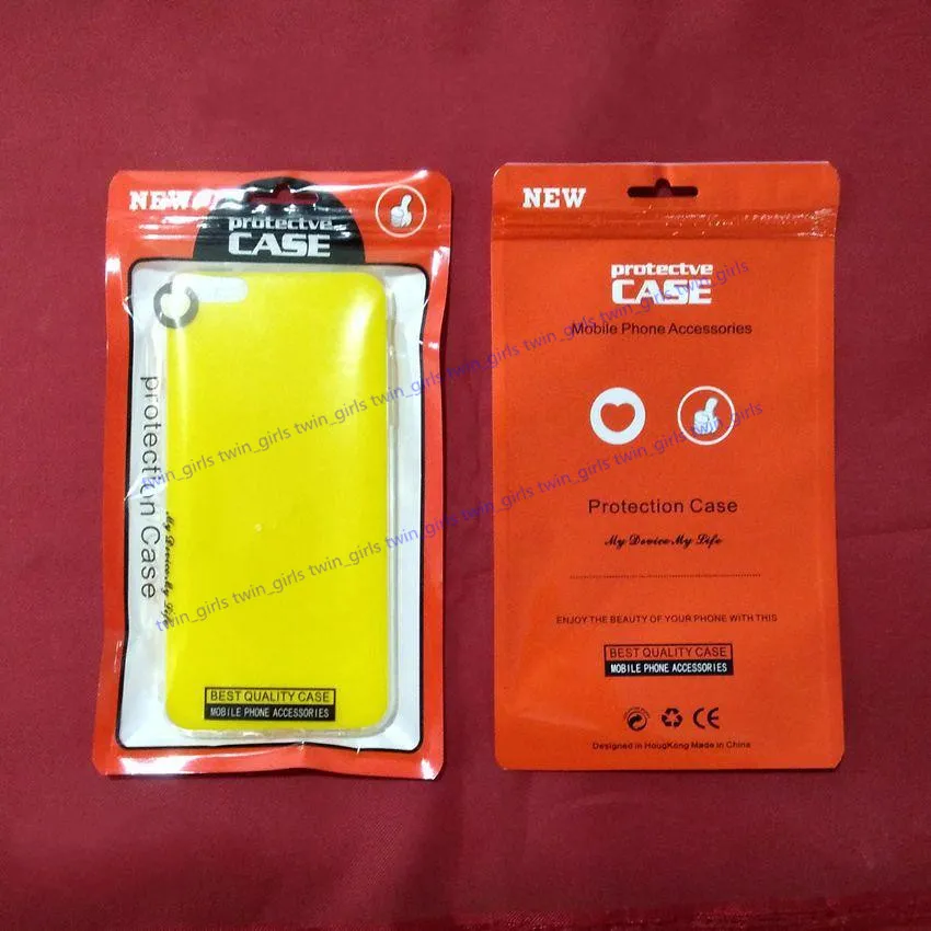 12 * 21cm Plastlås Telefonväska Väskor Mobiltelefon Shell Förpackning Zipper Pack för mobiltelefon