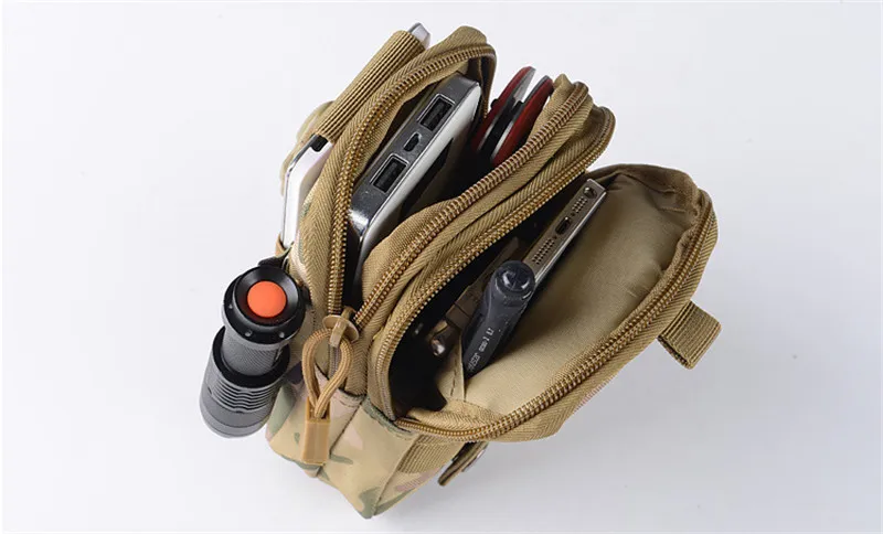 Hot Camping Climbing Bag Outdoor Tactical Molle Hip Waist Belt Wallet Pouch Purse Phone Case for IPhone waist pocket M212