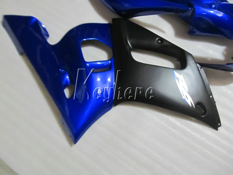 Bezpłatne 7 Prezenty Fairings for Yamaha YZR R6 98 99 00 01 02 Matowy Czarny Blue Fairing Kit YZFR6 1998-2002 HT26