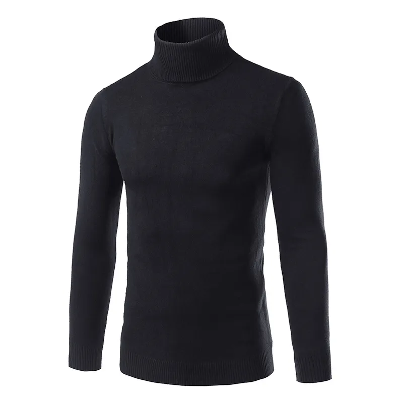 Wholesale- 2016 uomo autunno e inverno maglione moda maschile sottile lana dolcevita maglioni di base