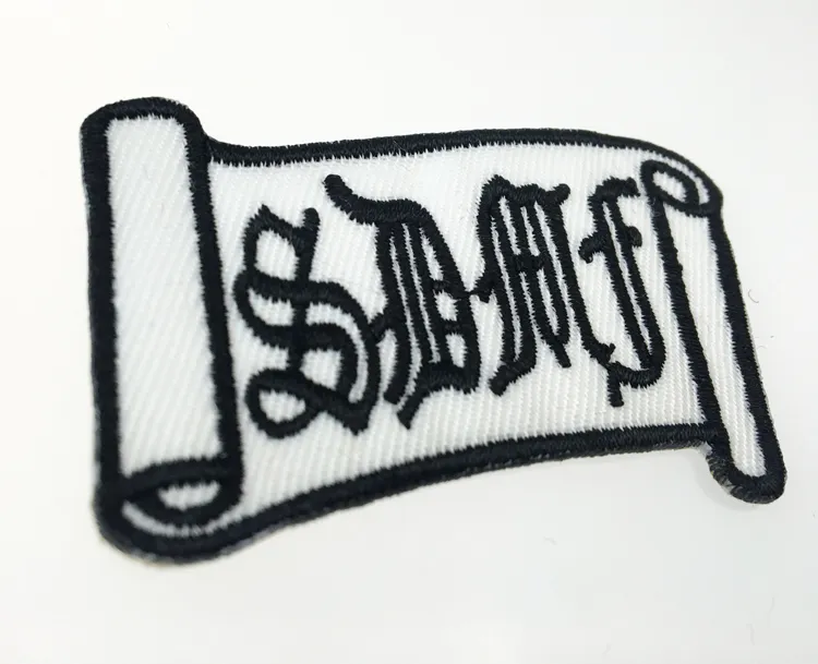 Hele uitstekende rugset Black Label Society Borduurde Iron Patch Biker Jacket Rider Vest Patch Iron op elke kledingmodus323e