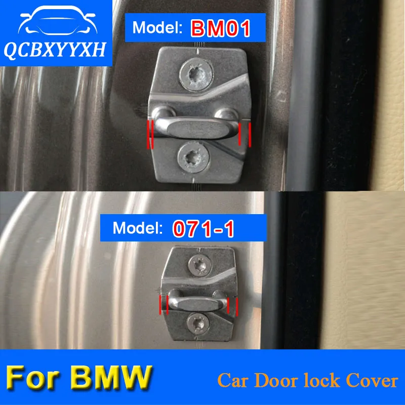 QCBXYYXH 4 piècesABS voiture serrure de porte housses de protection pour BMW 1/2/3/4/5/7 série X1/X3/X4/X5/X6 2004-2018 voiture style porte couverture