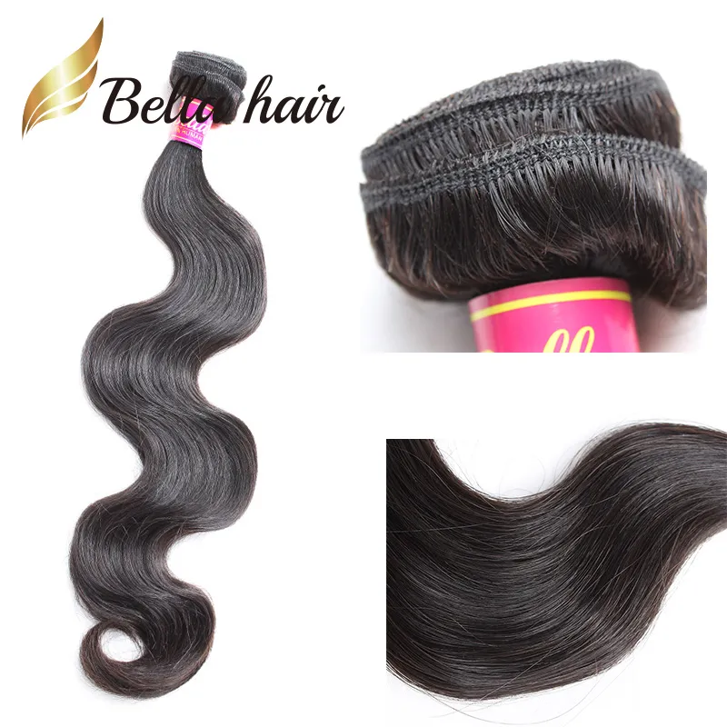 11a Top One Donor Brazilian Human Hair Bundles Body Wave 12 40inch Double Weft Weave Virgin Human Extensions Bella Factory 1pc 소매 판매