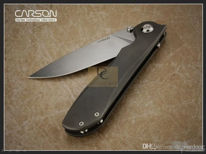 Carson Boiling 3rd Anniversary Flipper Coltello pieghevole Manico in titanio CPM S35VN rondelle cuscinetti a sfera con lama Utensili tattici EDC Survival