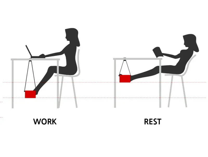 Ayak Hamak Mini Ayak Istirahat Standı Danışma Footrest Hamac Hangmat Çalışma Masası Asmak Eğlence Asılı Sandalye Turuncu