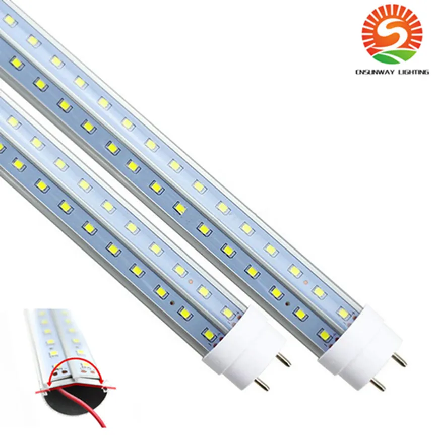 5 Pés extremidades g13 V Forma lados dobro T8 Tubo Do DIODO EMISSOR de luz 50 W 5FT 1.5 M Para a porta mais fresca Luzes fluorescentes do diodo emissor de luz AC85-265V UL