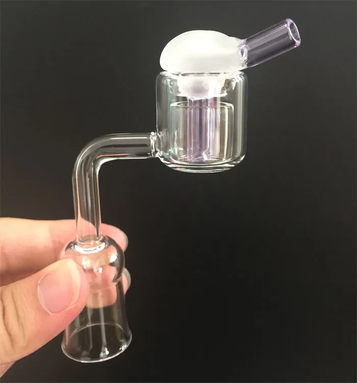 Set of Thermal Quartz Banger Nail with double bucket, matched carb cap,10mm/14mm/18mm male / female Quartz Nail, hot selling!